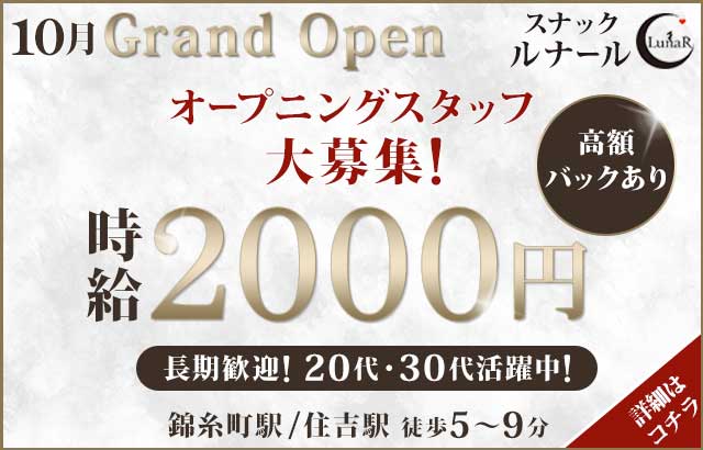 錦糸町スナックルナールの求人募集